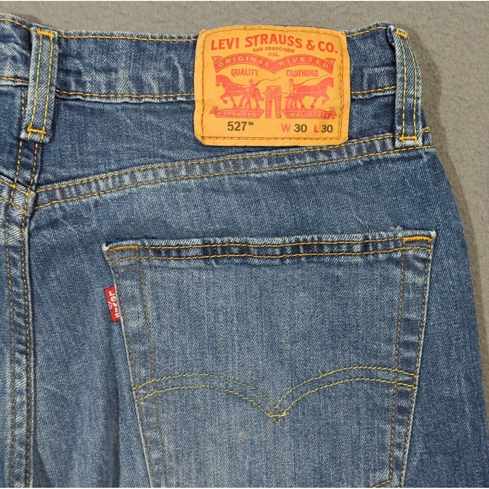 Levi's Jeans Men's 30x30 Fitts 29x29 Blue 527 Slim Fit Boot Cut Denim